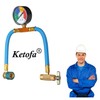 R1234YF Charging Hose with Gauge Kits, R-1234YF Adapter 1/2 LH
