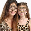 Konsait 5 Sheets Cheetah Face Temporary Tattoos for Women &