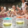 Floating Wine Glasses for Pool with Cup Lids | Set