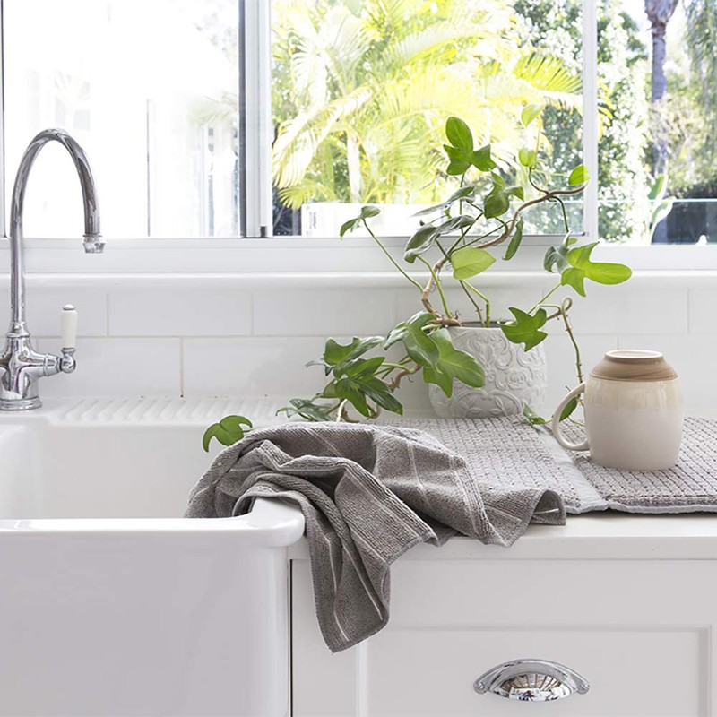 Bambury Microfibre 3 Piece Kitchen Tea Towel Set, Grey, MFKTTSGRE