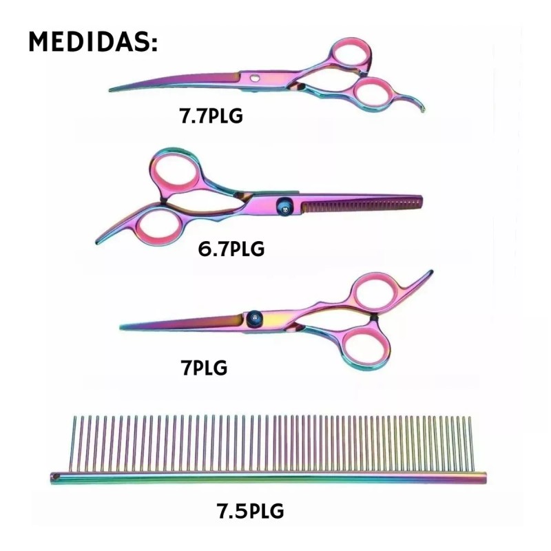 variable Kit De Tijeras Tornasol Para Estilista , Peluquero 4pz
