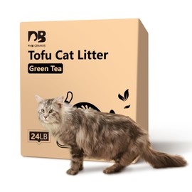 DI BI GRAMAS Cat Litter 24LB/4 Packs Dust-Free Clumping Tofu Cat Litter Quickly Absorb Odors Toilet Can Flush Into The Toilet Pure Natural tofu cat Litter (Green Tea)