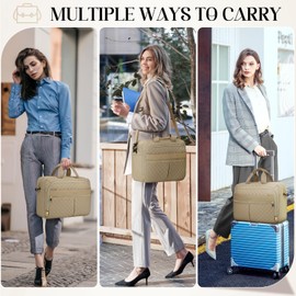 IGOLUMON 17 Inch Laptop Bag for Women Messenger Bag Work Bags for Women Computer Bag 17.3 Inch Laptop Briefcase for Business Office College Travel