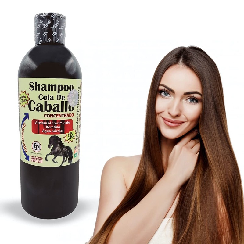 NCREDIBLE Shampoo Cola de Caballo Concentrado Sin Sal, Caballada, Anticaída,