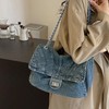 Farcauo Denim Shoulder Bag Trendy Jeans Handbags Denim Handbag with