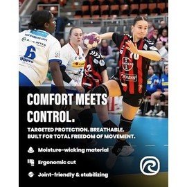 Rehband Rodilleras para Dodgeball, Balonmano y deportes de interior, protector de neopreno para rodilleras, ajuste cómodo y cómodo, almohadillas para 