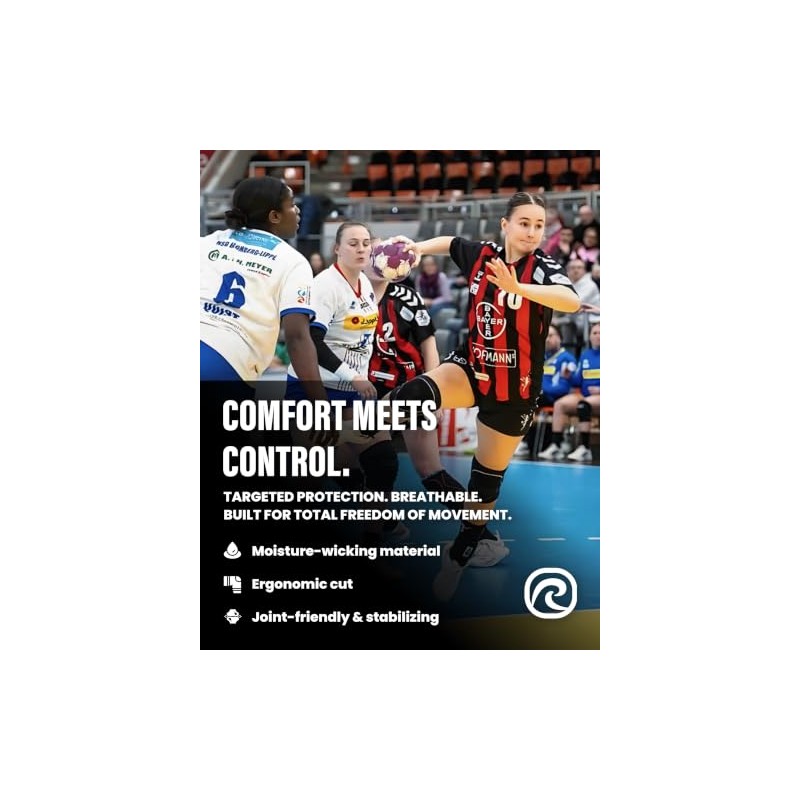 Rehband Rodilleras para Dodgeball, Balonmano y deportes de interior, protector
