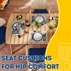 AAAAAcessories D-Shaped Chair Cushions for Dining Chairs with Ties and