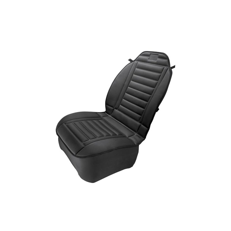 Collections Etc Black Comfy Car Seat Cushion with Straps