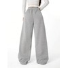 FACDIBY Fleece Lined Sweatpants for Women Wide Leg High Waisted