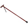 Metal Multi Function Telescopic Flashlight Lightweight Cane (Rosewood Color)