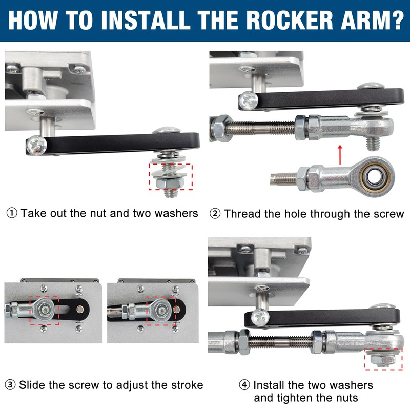 JQDML Upgrade High Torque 40 lbs DIY Reciprocating Linear Actuator