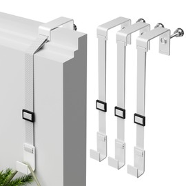 ytorgr 3PCS Wreath Hangers for Front Door, Door Wreath Garland Hook Metal Wreath Holder, Adjustable Over Door Hanger White