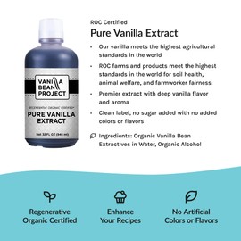 Vanilla Bean Project | ROC Regenerative Organic Certified | Vanilla Extract For Baking and Cooking | 4 Ounces