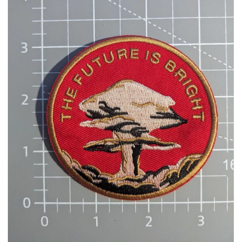 Unbranded The Future is Bright Nuclear Bomb Mushroom Cloud Embroidered