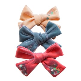 Goblfu Fashion Hair Clips Set, Cute Hair Barrettes Bobby Pins, Fancy Hairpin Accessories Headwear Styling Tools, Gifts for Women Decorative Wedding (Bow with Sequins 3 in 1)