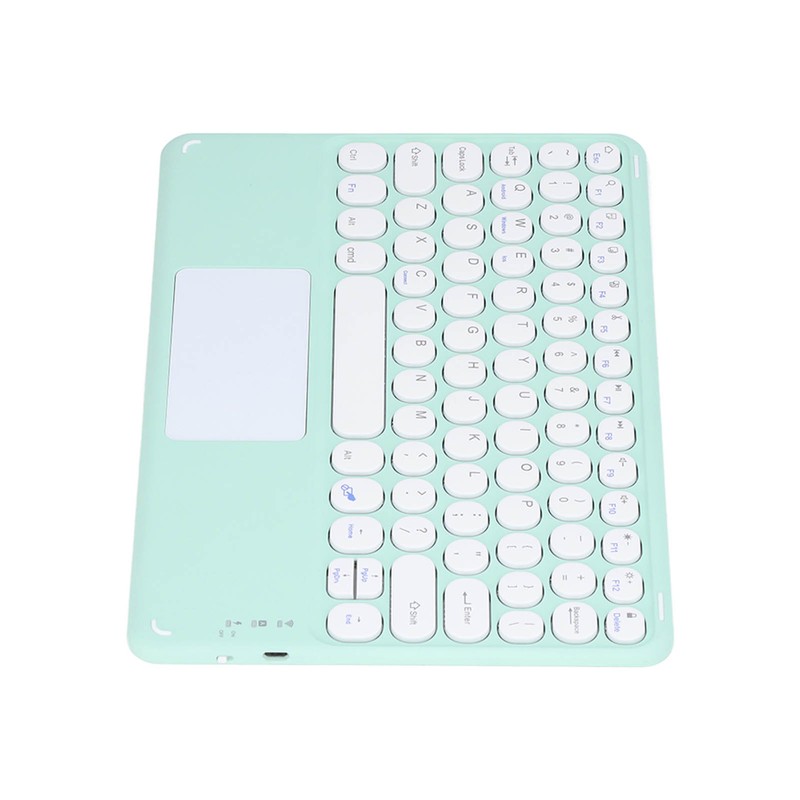 Touch Wireless Keyboard Round Keycaps Ergonomic Design Ultra Thin Smart