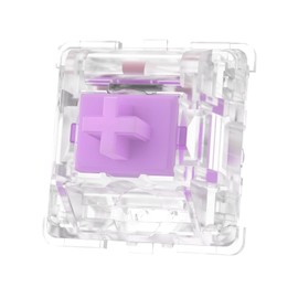 DUROCK Linear Switches, Creamy Purple Stem L4 Linear Switch 67g, 5 Pins Smooth Lubed Switches for Mechanical Keyboards (DUROCK L4 Clear, 90pcs)