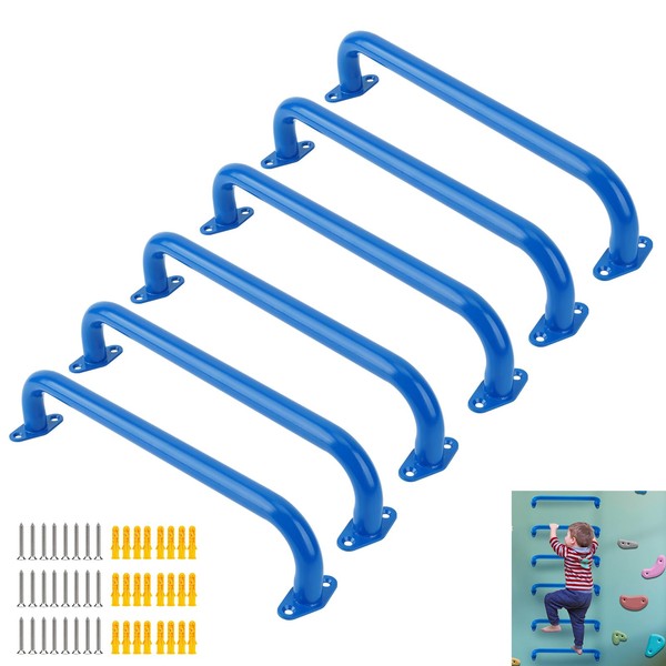 BiJun 17 inch blue metal playground handles(set of 6) heavy-duty