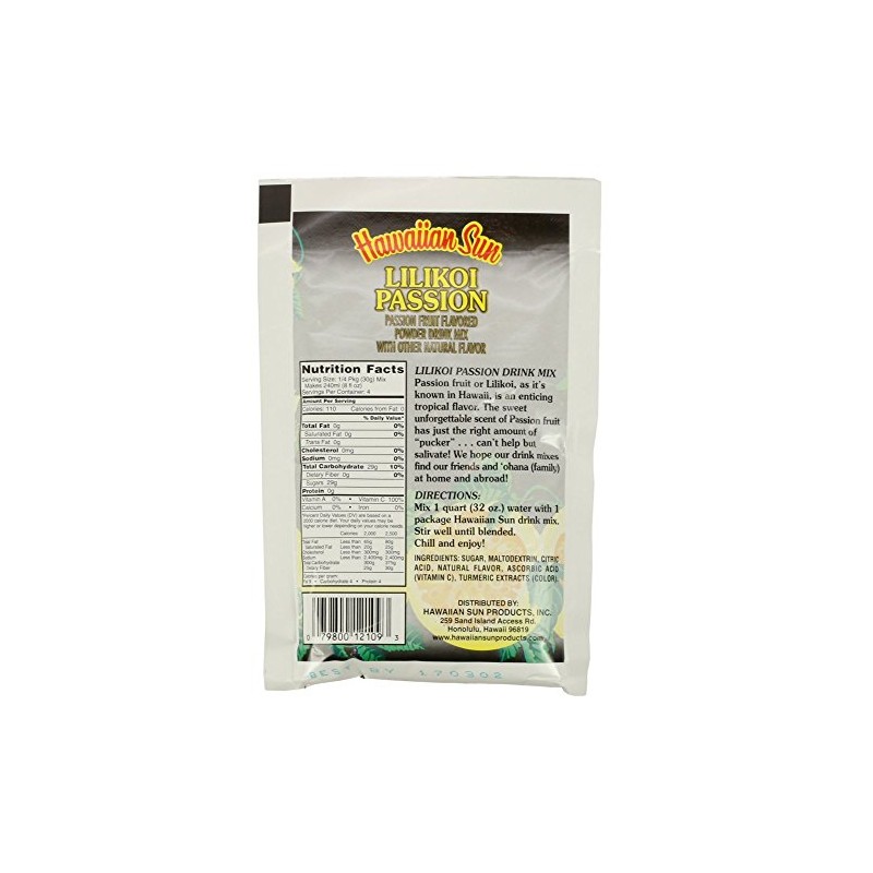 Hawaiian Sun Lilikoi Passion Powdered Drink, 4.16-Ounce