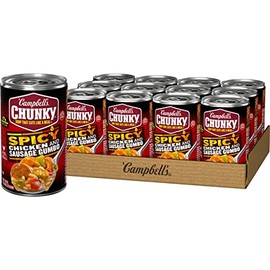 Campbell's Chunky Soup, Spicy Chicken & Sausage Gumbo, 18.8 Ounce Can (Pack of 12)