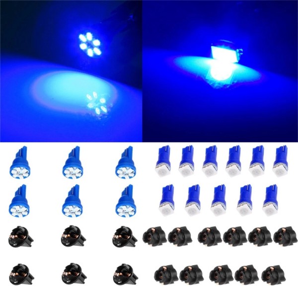 e-carpartstore T5 & T10 Blue LED Bulbs Lights For 94