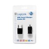 LogiLink PA0076 USB-Reiseadapter Set schwarz