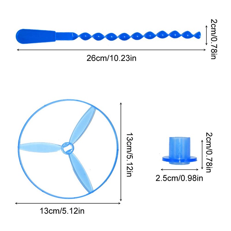 EQLEF 10PCS Twisty Pull String Flying Saucers Spinning Flying Disc