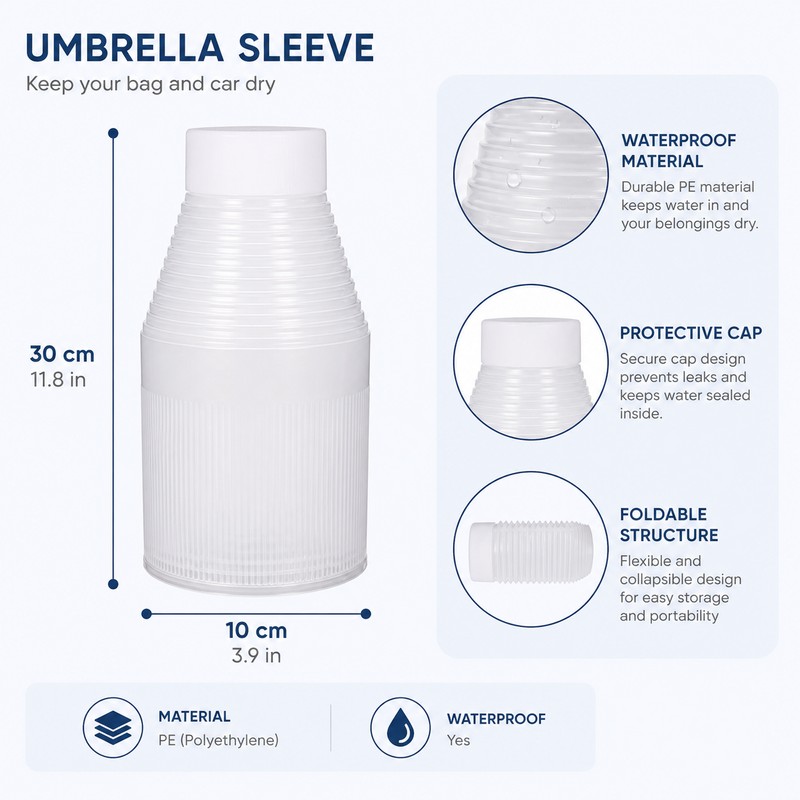 Reusable Umbrella Sleeve for Rainy Days – Waterproof Protective Cover