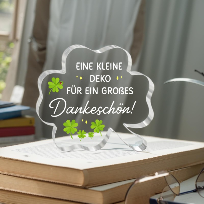 Birthday Gifts, Thank You Gift, Acrylic Lucky Clover Decoration, Gifts