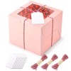 DOYIDE 20Pcs Mini Cake Boxes with Window, 6x6x5 Inches Pink