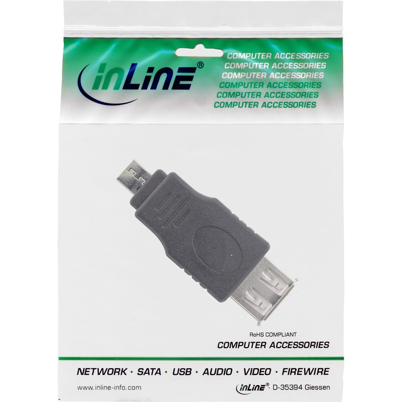 InLine® Micro-USB Adapter, InLine®, Micro-A plug to USB A socket