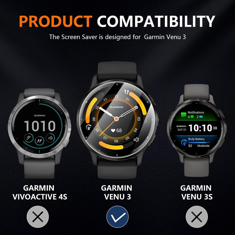Suoman 6-Pack 6-Pack for Garmin Venu 3 45MM Privacy Screen