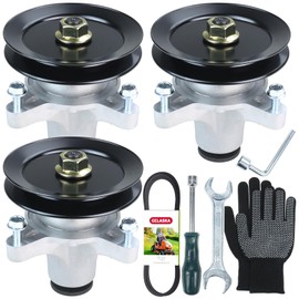 GELASKA 3 Pack 139-3214 Spindle Assembly with 125-5575 Pulley 119-8820 Belt Replaces 121-0751, 117-7267, 117-7439 for Toro Timecutter Mx5000 Mx5025 Mx5050 MX5060 SS5000 SS5035 SS5060 Zs5000 Mowers