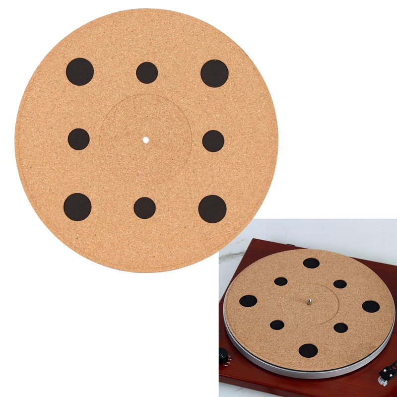 4 mm Cork Turntable Turntable Mat, Non-Slip, Antistatic, Shockproof, Durable