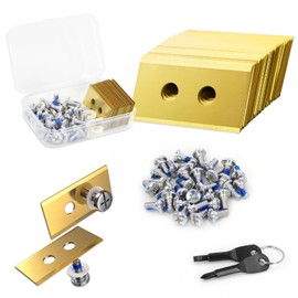 SHUTEX Pack of 32 Replacement Blades, Robotic Lawnmower Replacement Blades for Mammotion Luba and Yuka Series, Robust Titanium Replacement Blade, Supplied with Washer and Screwdriver (Gold)