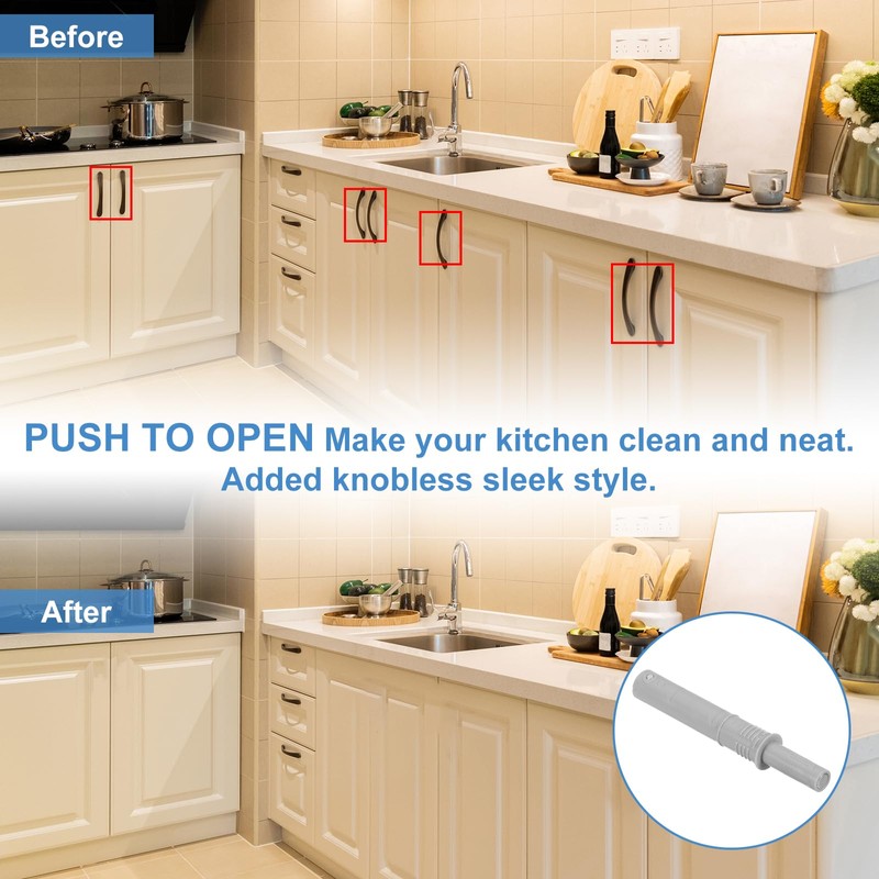 sourcing map 2 Pcs Magnetic Push Latches for Cabinet Door,