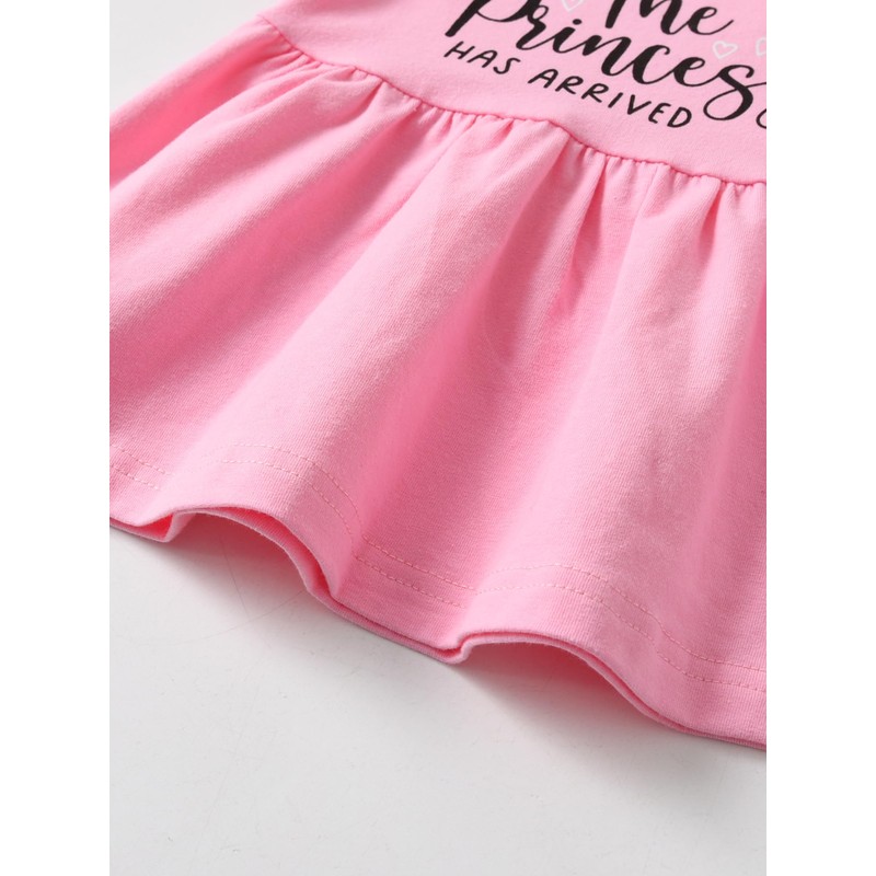 3PCS Baby Girl Clothes Ruffle Letter Print Shirt Tops Heart-shaped