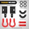 Nilight (2 Pack) Demon Front Tow Hook Mounting Bracket with