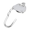 sourcing map Foldable Purse Hook - 2.56"x1.97"(LxW) Metal Portable Handbag