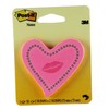 Postit 3M53070 Heart Note with Lips - Neon Pink