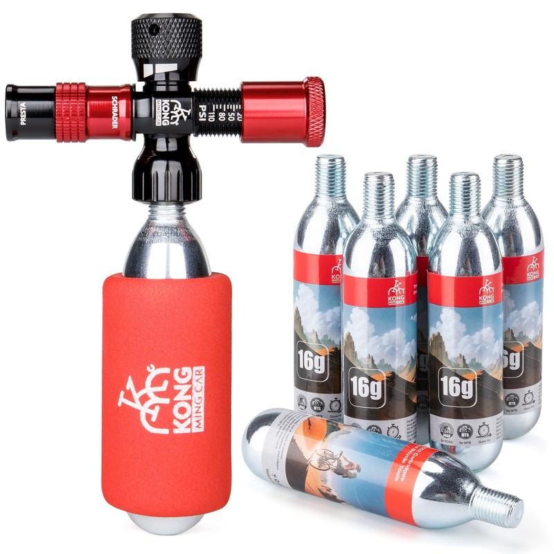 KONG MING CAR CO2 Cartridges with Thread, 16g/25g CO2 Cartridges