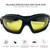 Yellow Motorcycle Riding Goggles: Night Vision Nighttime Riding Goggles"No Foam"