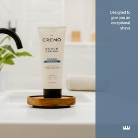Cremo Barber Grade Sensitive Shave Cream, Astonishingly Superior Smooth Shaving Cream Fights Nicks, Cuts and Razor Burn, 6 Fl Oz