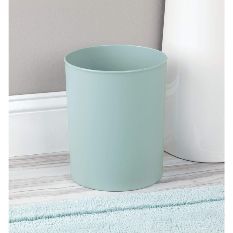 iDesign Franklin BPA-Free Plastic Round Waste Basket - 8" x