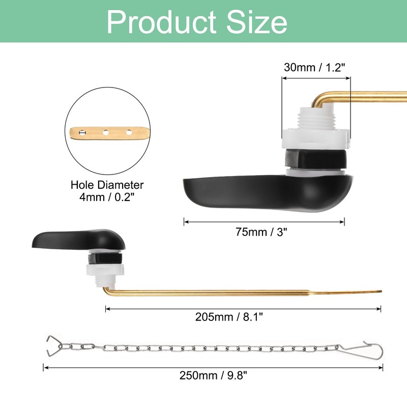 sourcing map Toilet Handle Replacement Kit, Universal Front Mount Toilet
