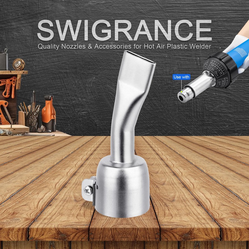 SWIGRANCE Hot Air Welding Nozzle 20mm Mouth Width, Stainless Steel