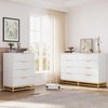Garvee ​​White 4-Drawer Dresser for Bedroom & Closet Tall Chest