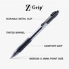 Zebra Pen Z-Grip Retractable Ballpoint Pen, Smooth-Flowing Black Ink, 1.0mm
