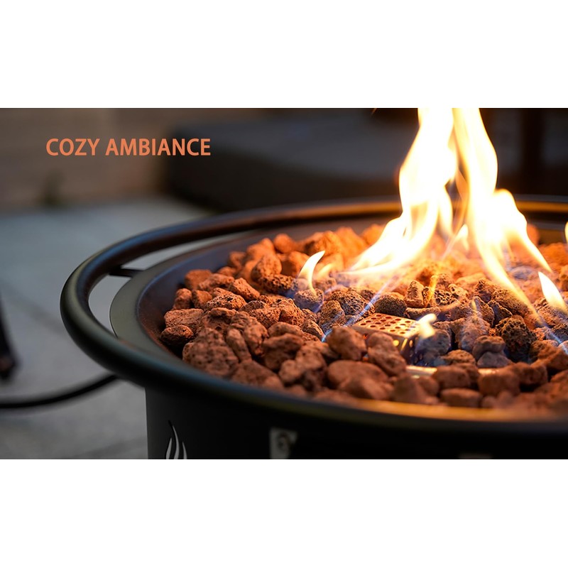 ONLYFIRE OUTDOOR LIVING Propane Gas Fire Pit 22¡±, Portable Smokeless